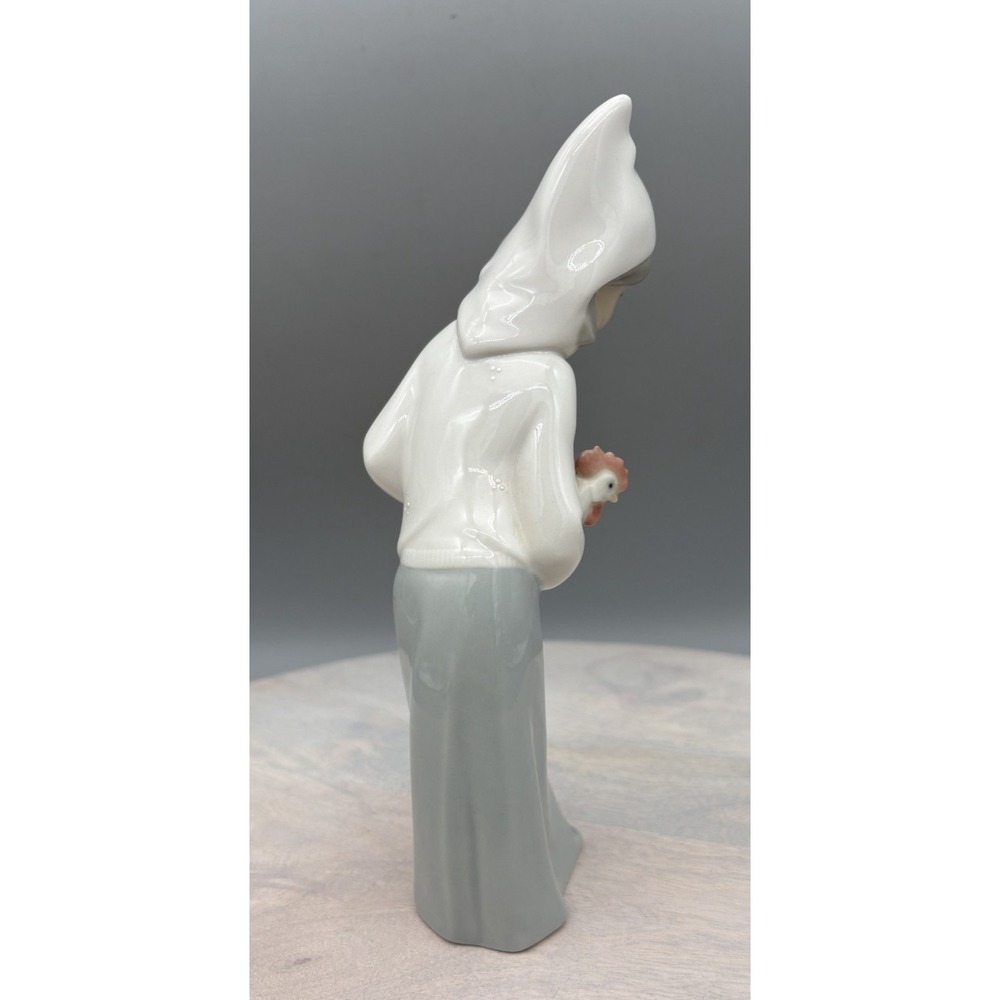 Vintage Lladro Figurine Shepherdess with Rooster 2001 Retired 4677 Made in Spain - Picture 6 of 16
